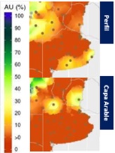 % DE AGUA ÚTIL EN EL SUELO 23/01/25    