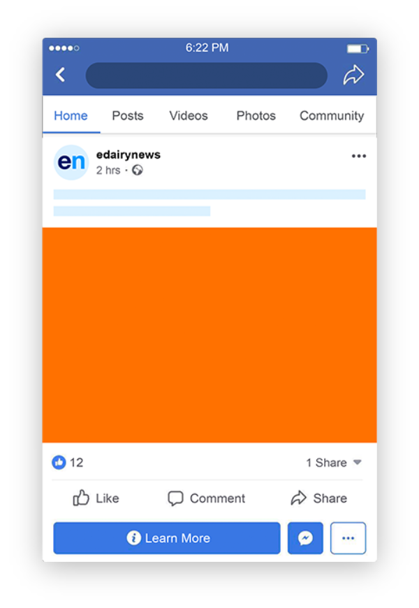 Facebook ad preview