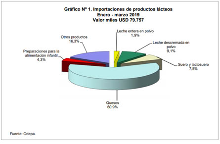 Argentina a poco de superar a Nueva Zelanda en valor de importacion lactea a Chile1