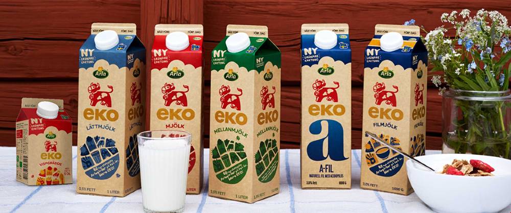 La marca de lacteos Arla innova en Finlandia al envasar sus productos en cajas hechas con bioplastico en base a madera2