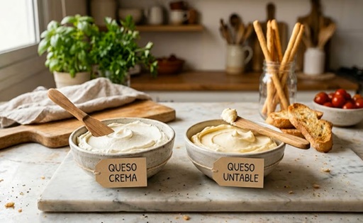 Queso crema vs untable claves que cambian tu receta
