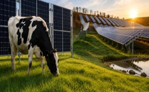 La primera ganadería de Colombia donde las vacas viven bajo paneles solares