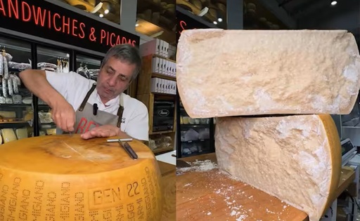 El maestro quesero que se hizo viral al abrir una rueda de queso añejo