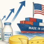 EE.UU exportaciones lácteas caen 5% en volumen, pero suben 16% en valor