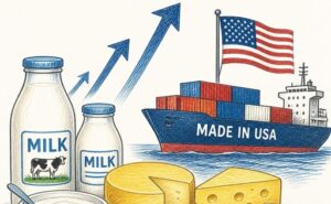 EE.UU exportaciones lácteas caen 5% en volumen, pero suben 16% en valor